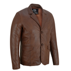 Vintage Leather Blazer Mens Classic Life on Mars-Inspired Style