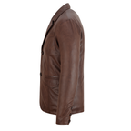 Vintage Leather Blazer Mens Classic Life on Mars-Inspired Style