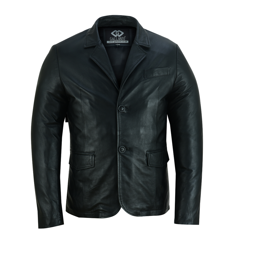 Vintage Leather Blazer Mens Classic Life on Mars-Inspired Style