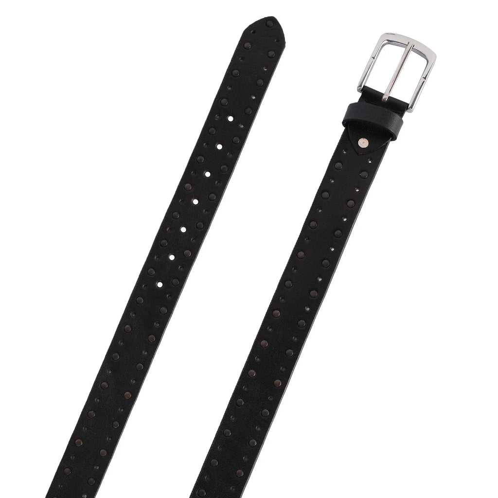 Gents Leather Belts with Distinctive Crazy Rivets Design