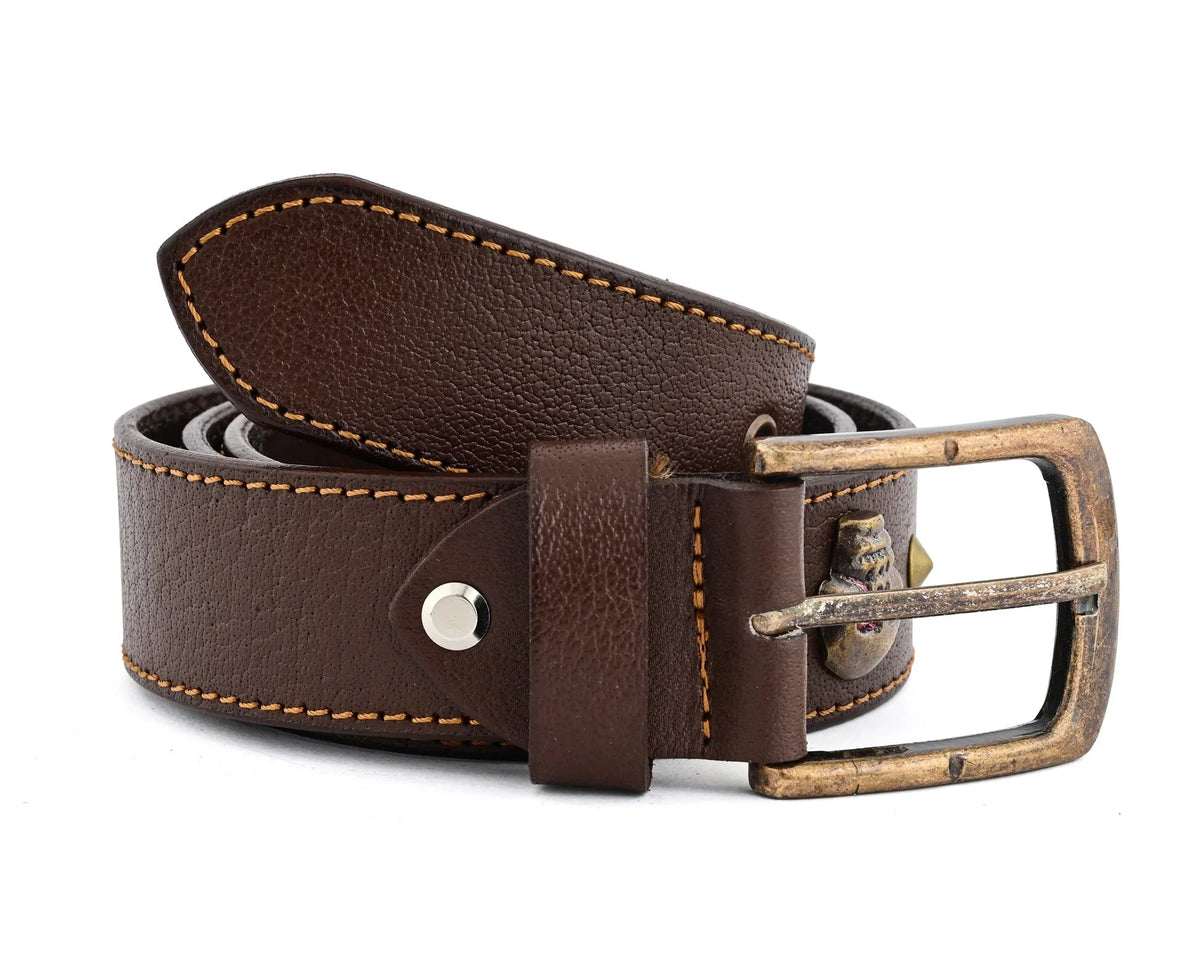 Best Leather Belts for Men with Skull and Pyramid Studs