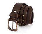 Best Leather Belts for Men with Skull and Pyramid Studs