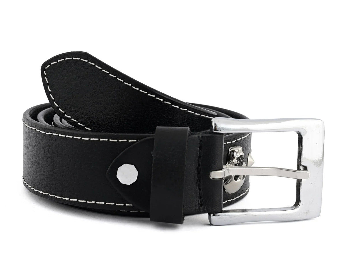 Best Leather Belts for Men with Skull and Pyramid Studs