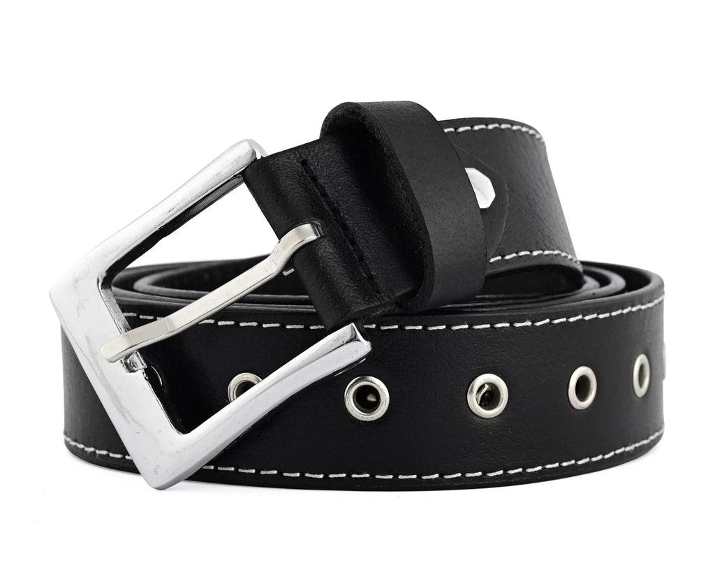Best Leather Belts for Men with Skull and Pyramid Studs