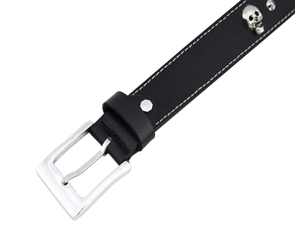 Best Leather Belts for Men with Skull and Pyramid Studs