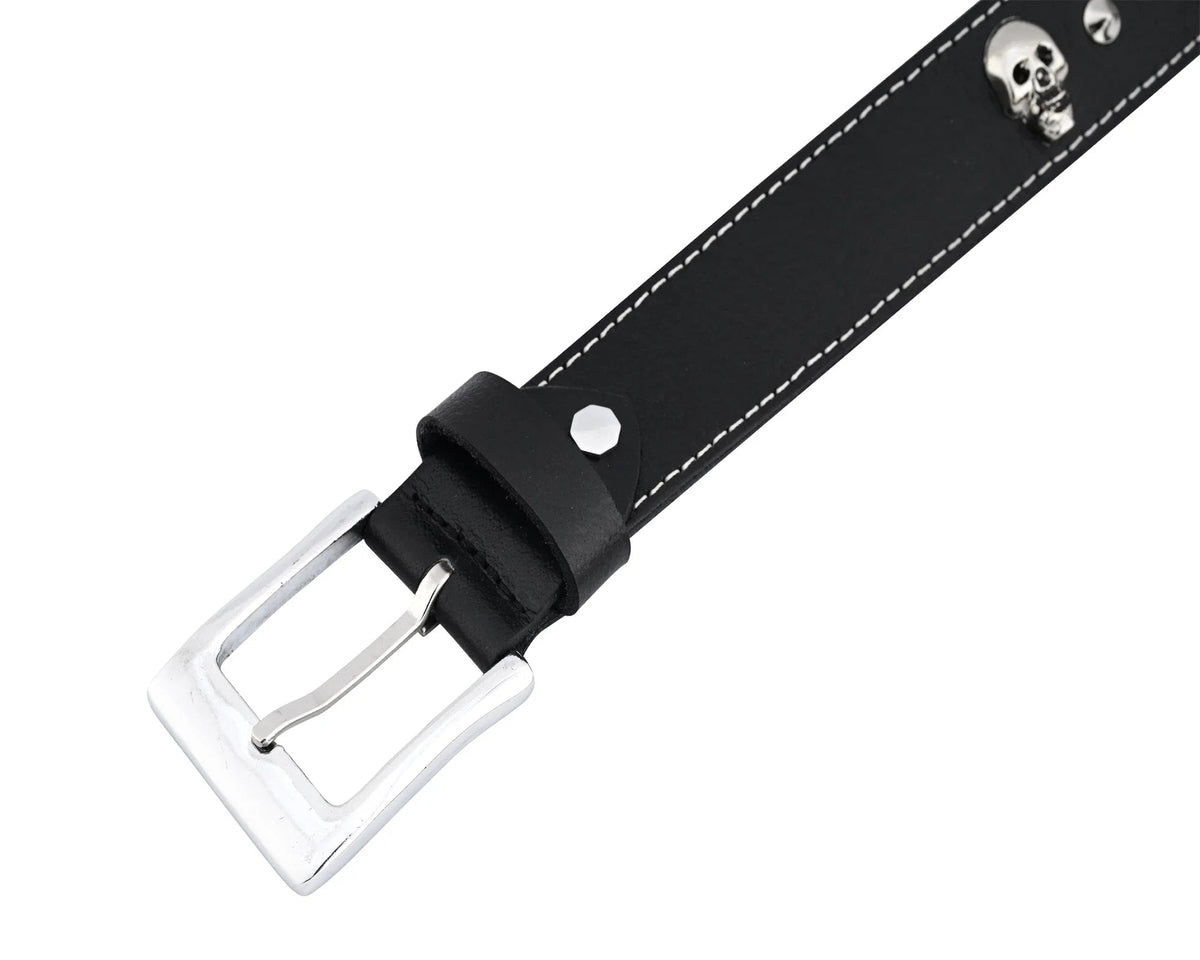 Best Leather Belts for Men with Skull and Pyramid Studs