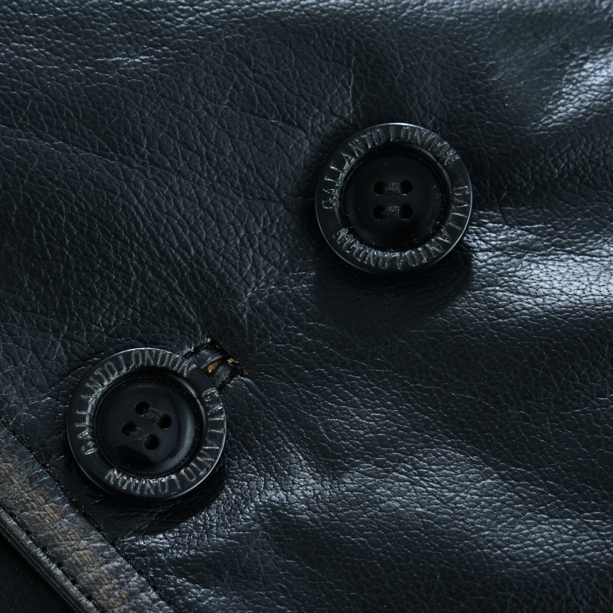 Men’s Leather Blazer with Double-Breasted Military Styling
