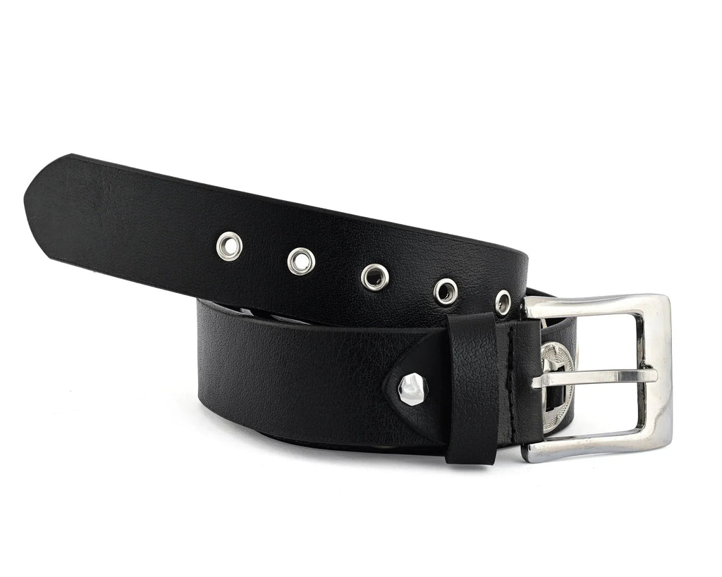 Male Designer Belts with Western Laced Concho Detail