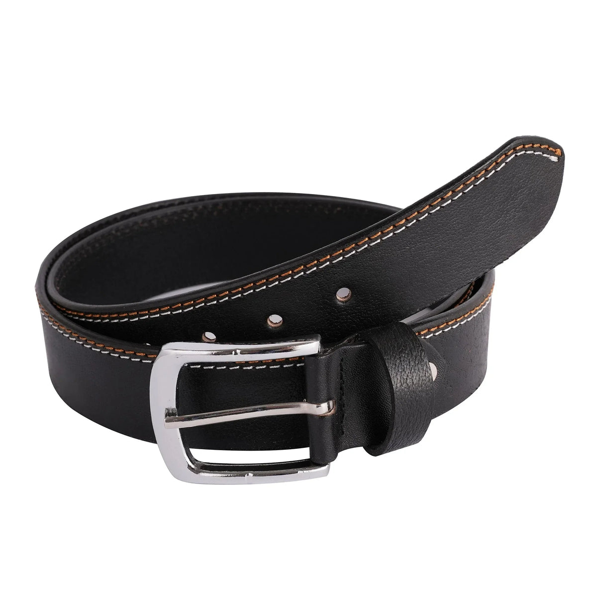 Gallanto Male Belts with Smart Double-Stitch Genuine Leather Design