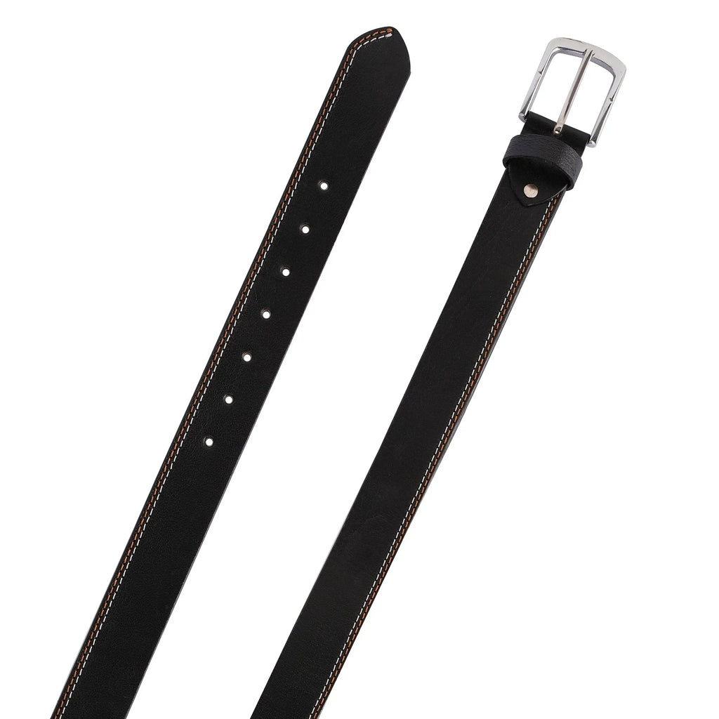 Gallanto Male Belts with Smart Double-Stitch Genuine Leather Design