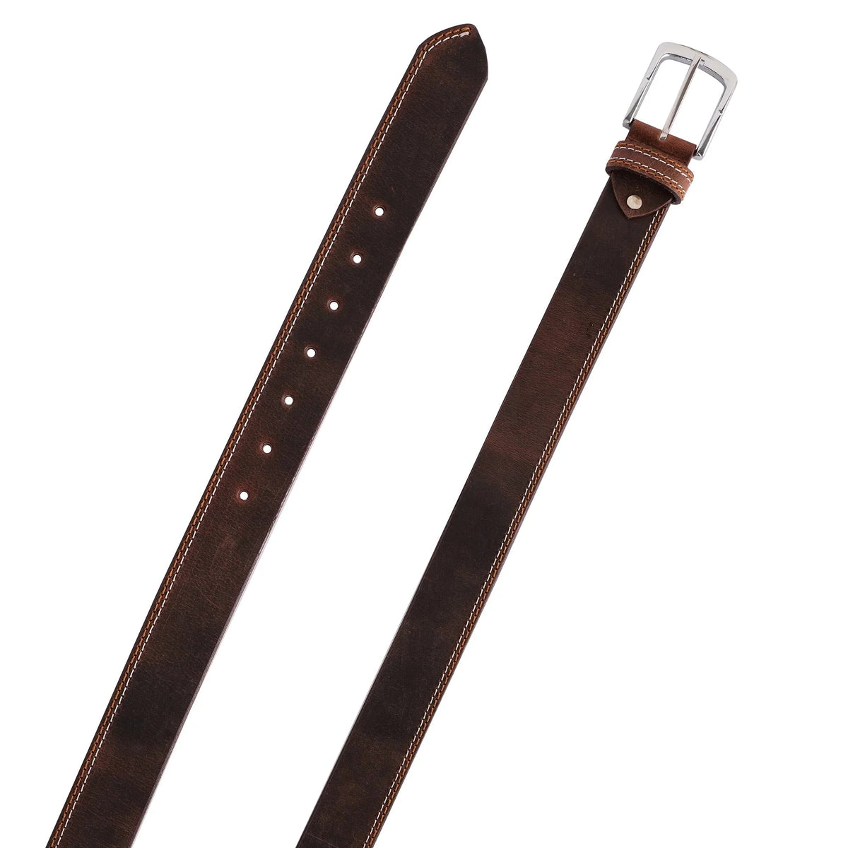 Gallanto Male Belts with Smart Double-Stitch Genuine Leather Design