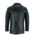 Mens Vintage Leather Blazer with Iconic 1970s-Inspired Style