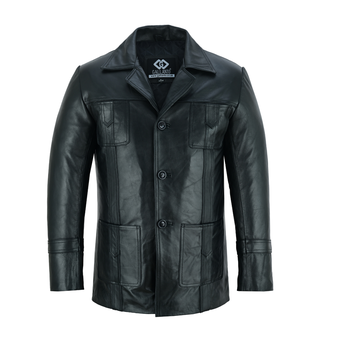 Mens Vintage Leather Blazer with Iconic 1970s-Inspired Style