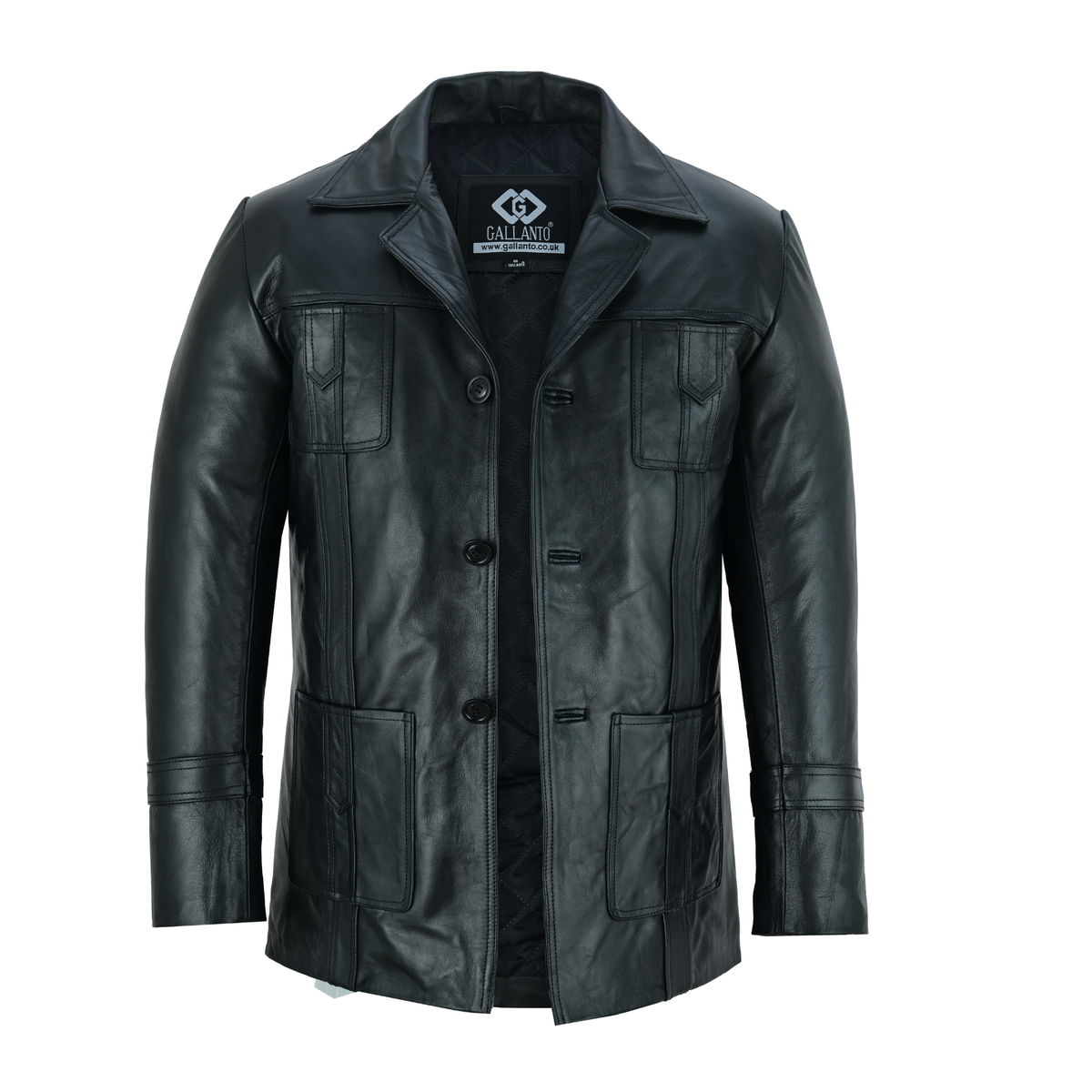 Mens Vintage Leather Blazer with Iconic 1970s-Inspired Style