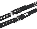 Men’s Western Belts with Chrome Stars and Metal Studs
