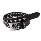 Men’s Western Belts with Chrome Stars and Metal Studs