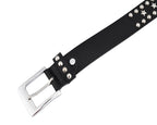 Men’s Western Belts with Chrome Stars and Metal Studs