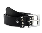 Men’s Western Belts with Chrome Stars and Metal Studs