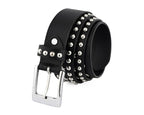 Men’s Western Belts with Chrome Stars and Metal Studs