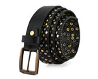 Luxury Belts for Men with a Multi-Rivet Studded Finish