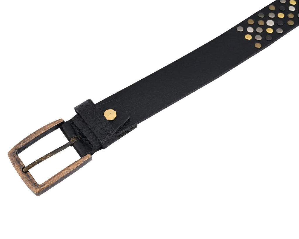 Luxury Belts for Men with a Multi-Rivet Studded Finish