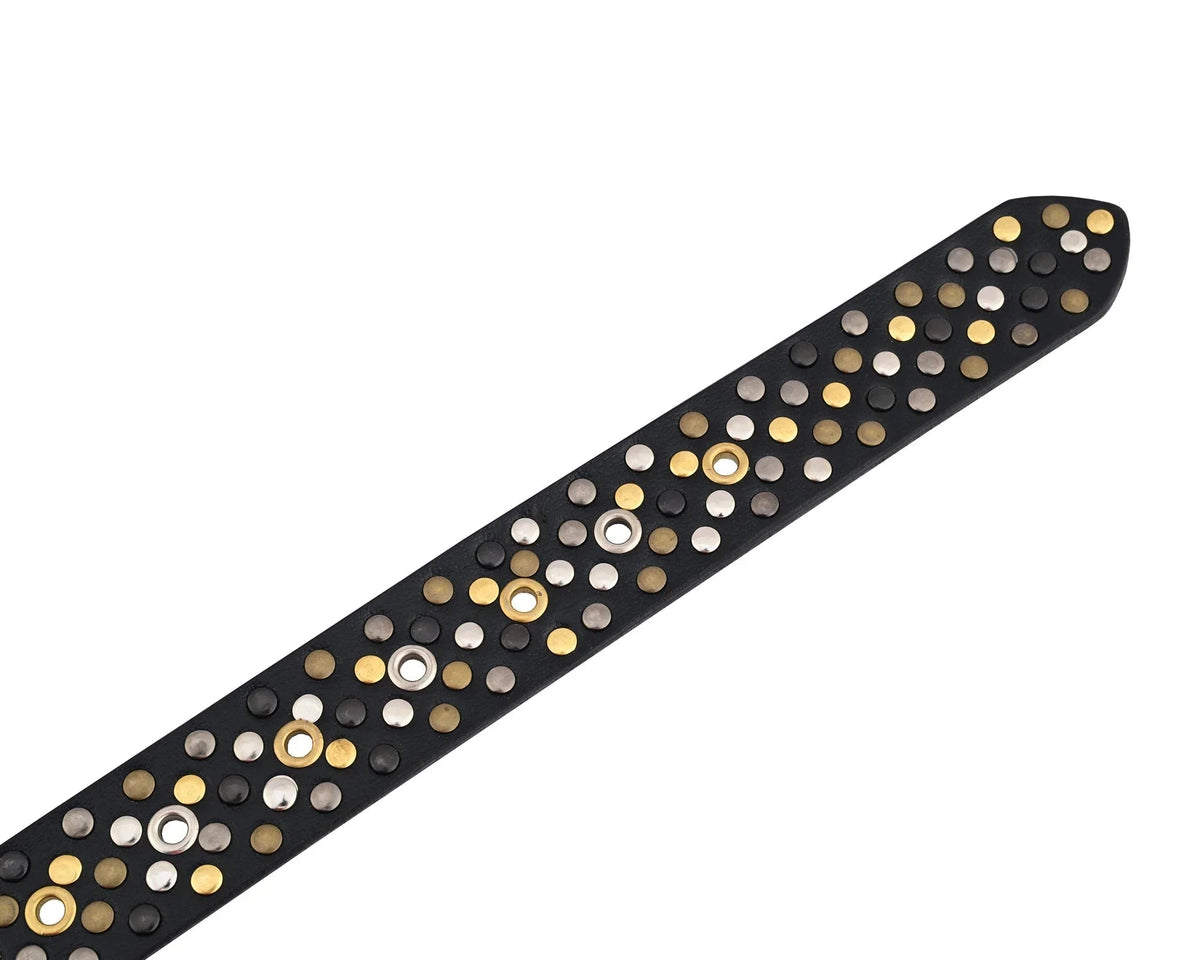 Luxury Belts for Men with a Multi-Rivet Studded Finish