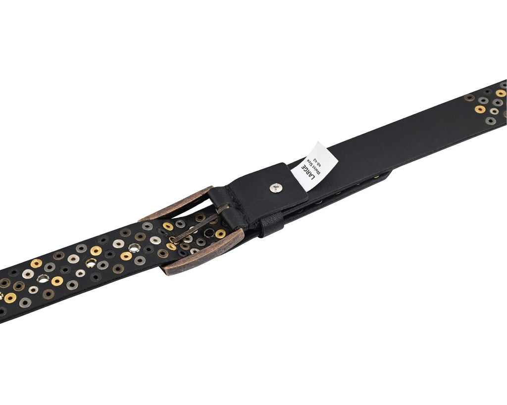 Luxury Belts for Men with a Multi-Rivet Studded Finish