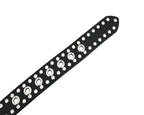 Men’s Western Leather Belts with Double Silver Rivets