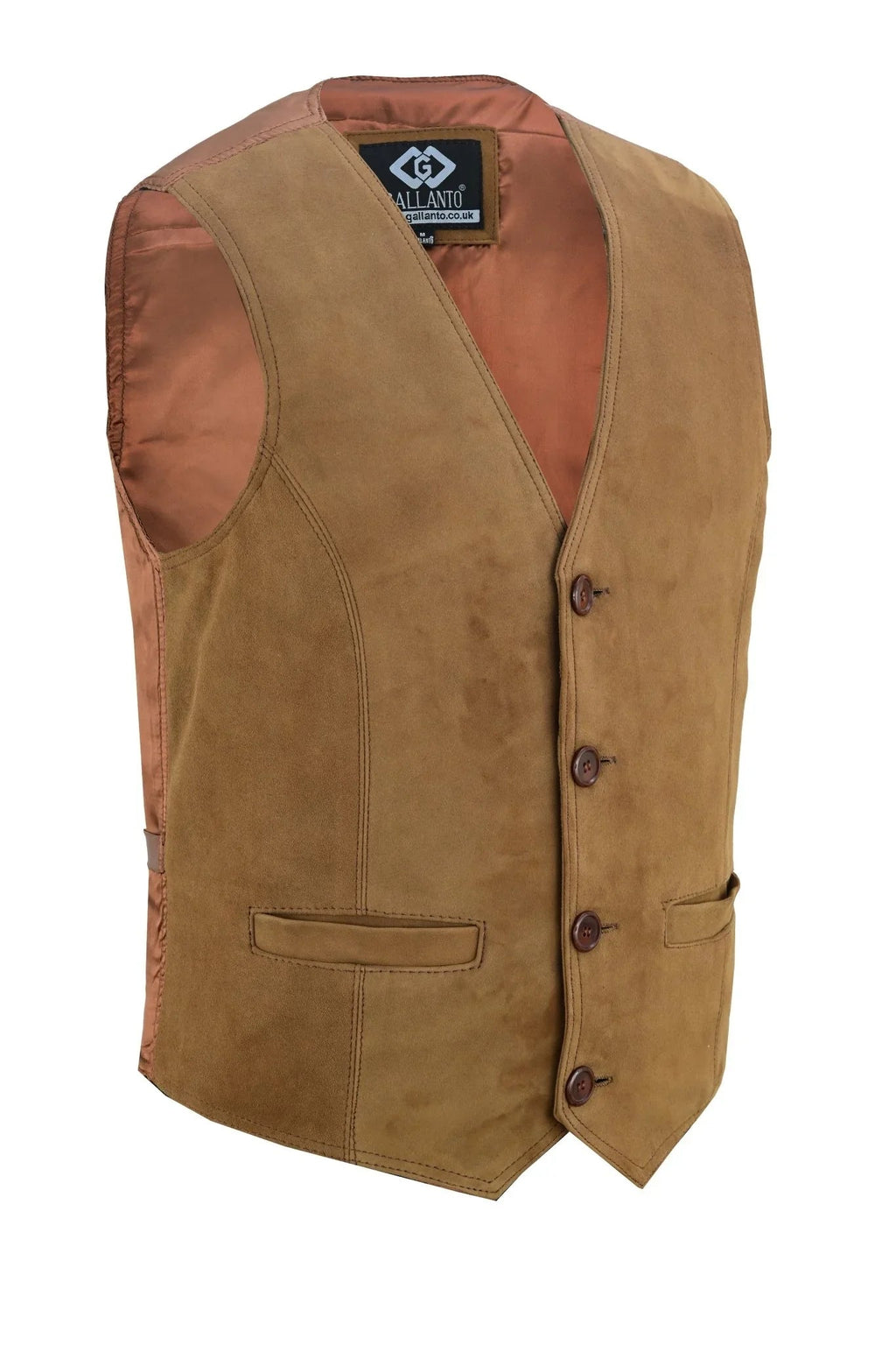 Mens Biker Vest in Classic Soft Leather and Suede Styles
