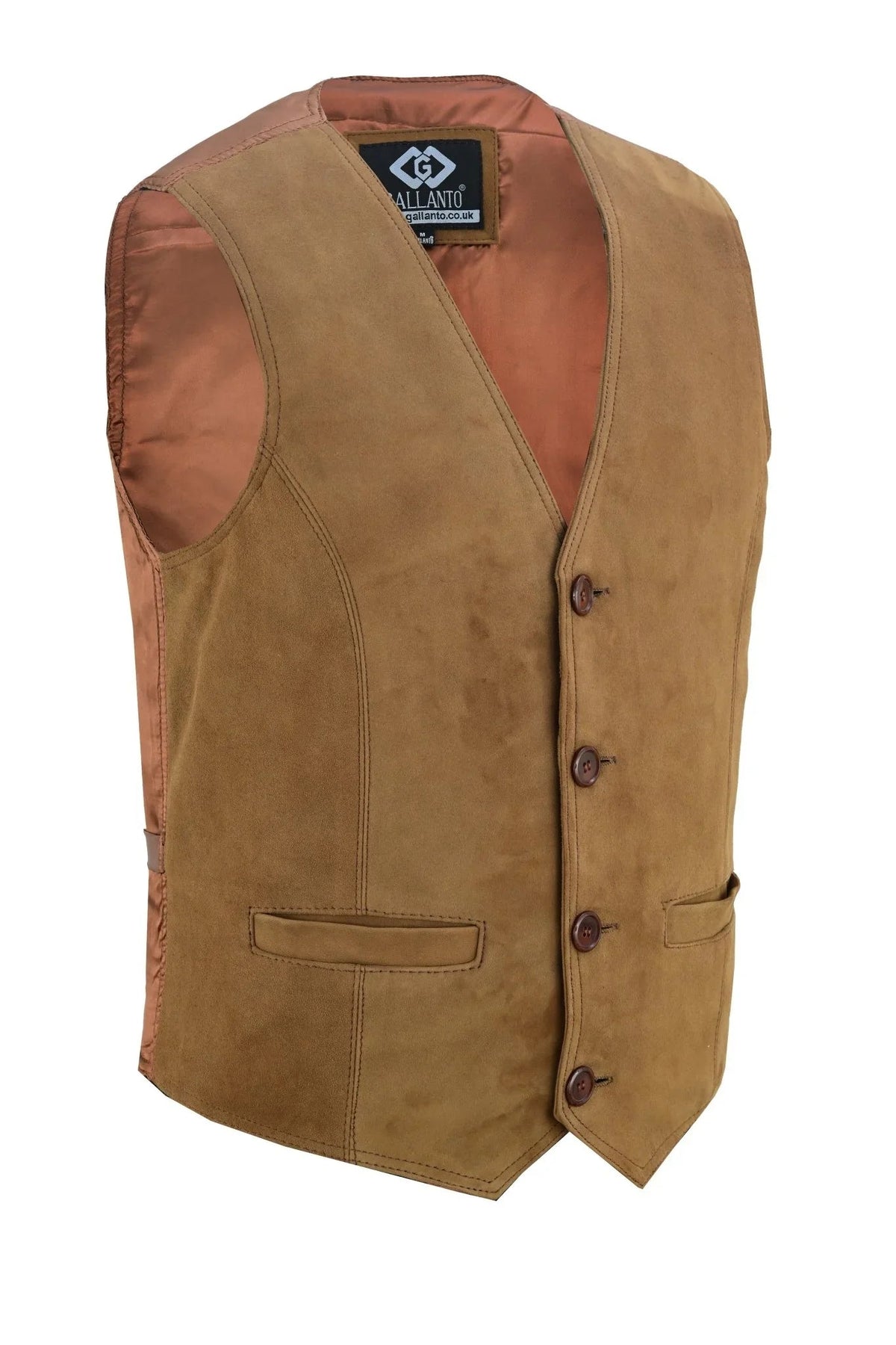 Mens Biker Vest in Classic Soft Leather and Suede Styles
