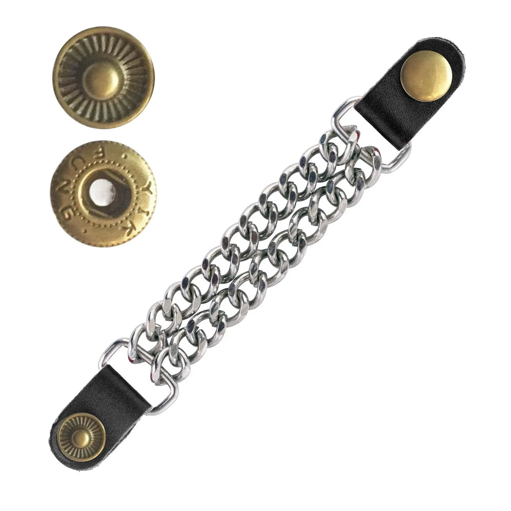 Vest Extender Chains for Motorcycle Leather Vests 7 Inch Extension