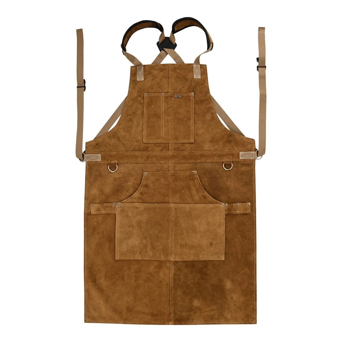 Woodworking Apron with 6 Utility Pockets & Cross-Back Fit