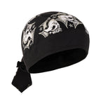 Durags for Men Skull Iron Cross Headwrap for Motorcycle Riding