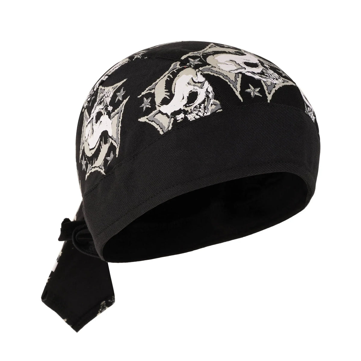 Durags for Men Skull Iron Cross Headwrap for Motorcycle Riding