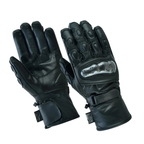 Leather Winter Gloves Men Armoured Motorcycle Riding Gloves