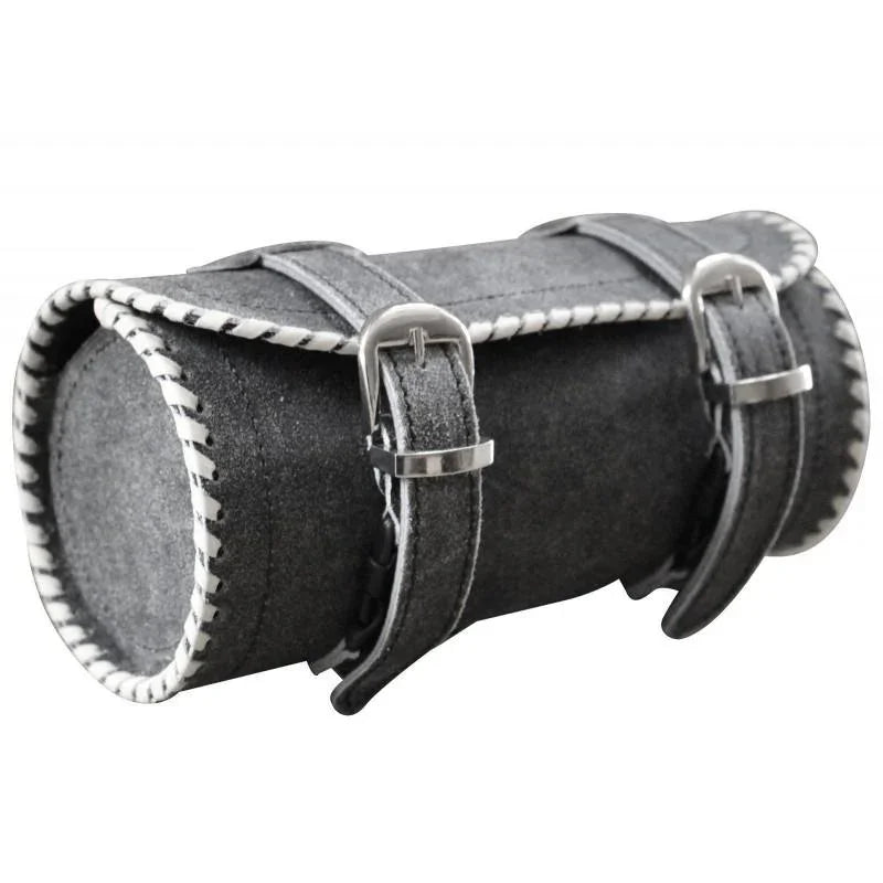 Stonewash Grey Leather Tool Pouch Small