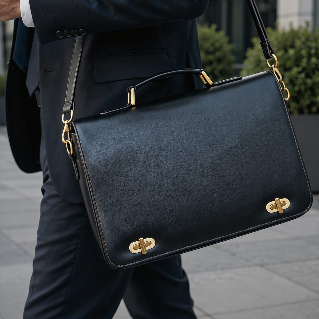 Leather Bag Men Laptop Messenger for Work, Travel & University