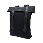 Canvas Backpack with Laptop Pocket, Buckle Closure and Six Pockets