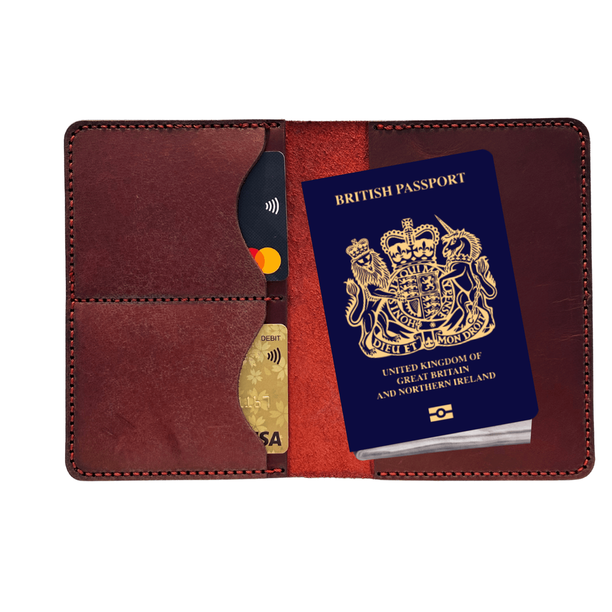 Genuine Leather Passport Holder Slim Travel Wallet for Trips