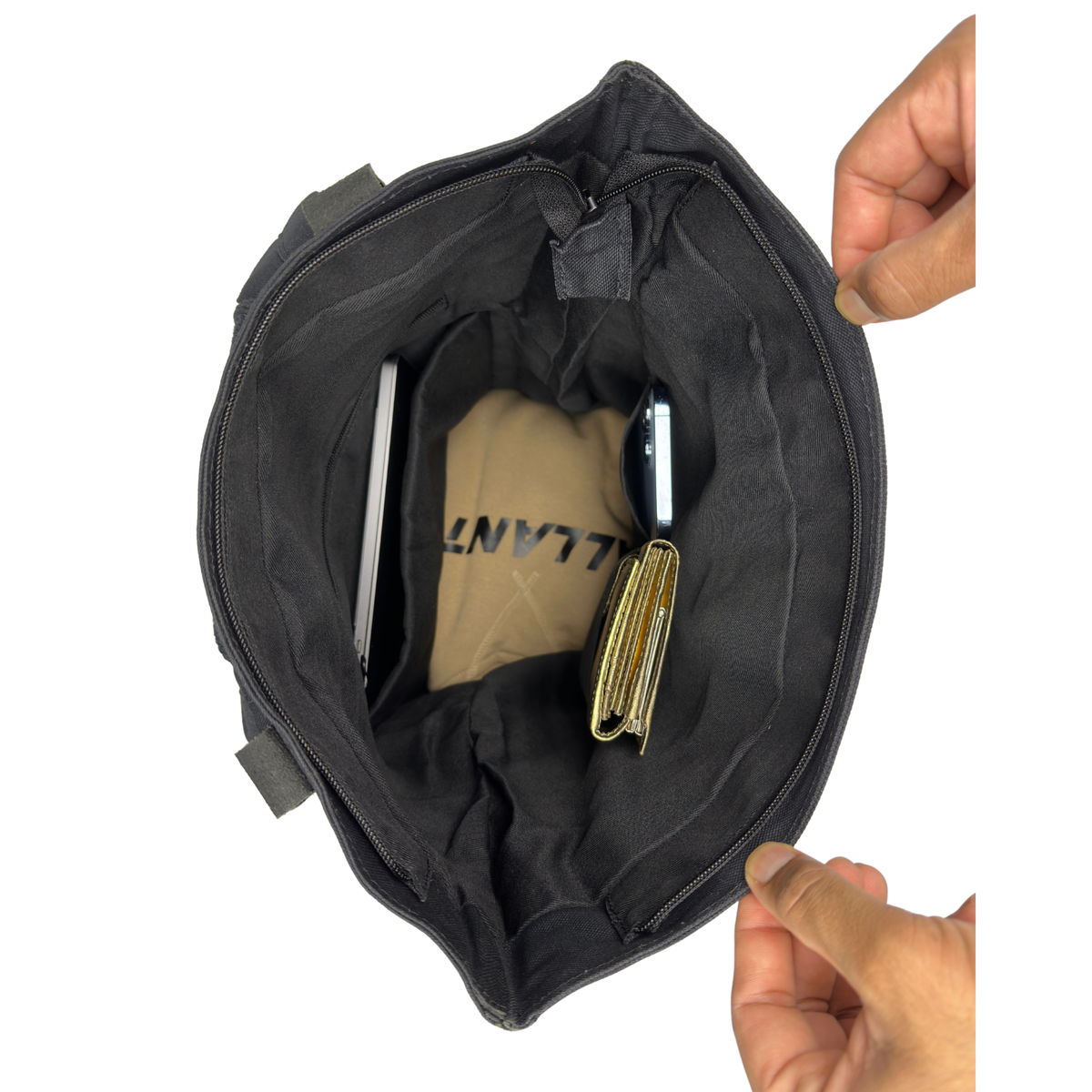 Canvas Backpack with Laptop Pocket, Buckle Closure and Six Pockets