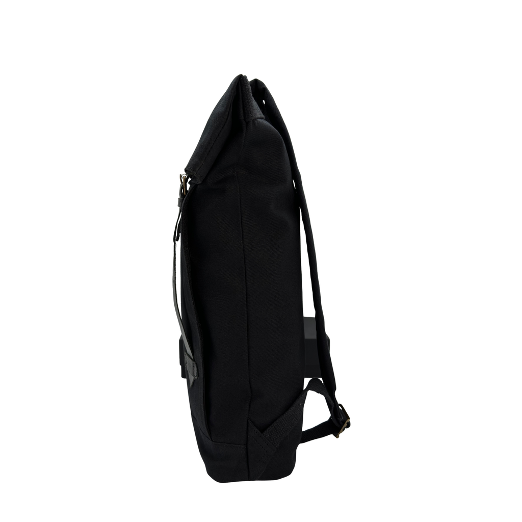Canvas Backpack with Laptop Pocket, Buckle Closure and Six Pockets