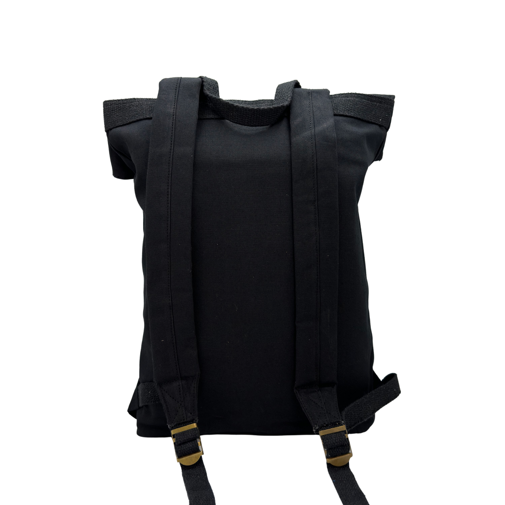 Canvas Backpack with Laptop Pocket, Buckle Closure and Six Pockets