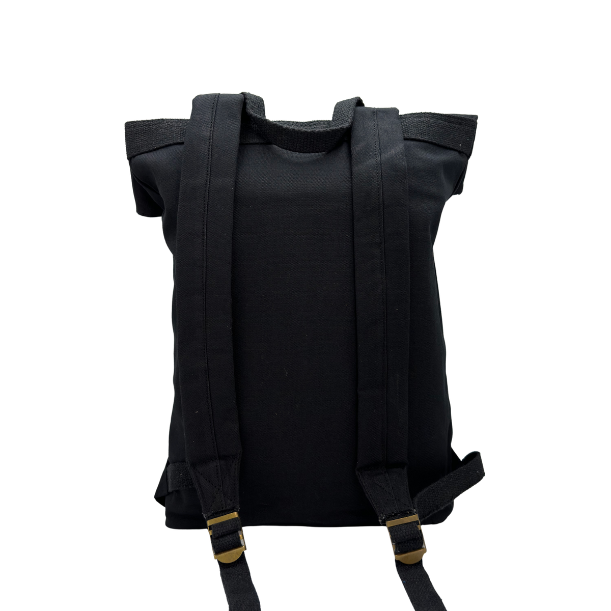 Canvas Backpack with Laptop Pocket, Buckle Closure and Six Pockets