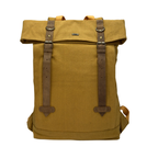 Canvas Backpack with Laptop Pocket, Buckle Closure and Six Pockets