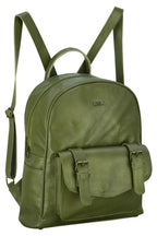 Charlie London One Pocket Classic Leather DayPack Backpack - 