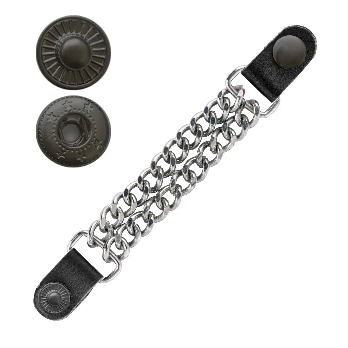 Vest Extender Chains for Motorcycle Leather Vests 7 Inch Extension