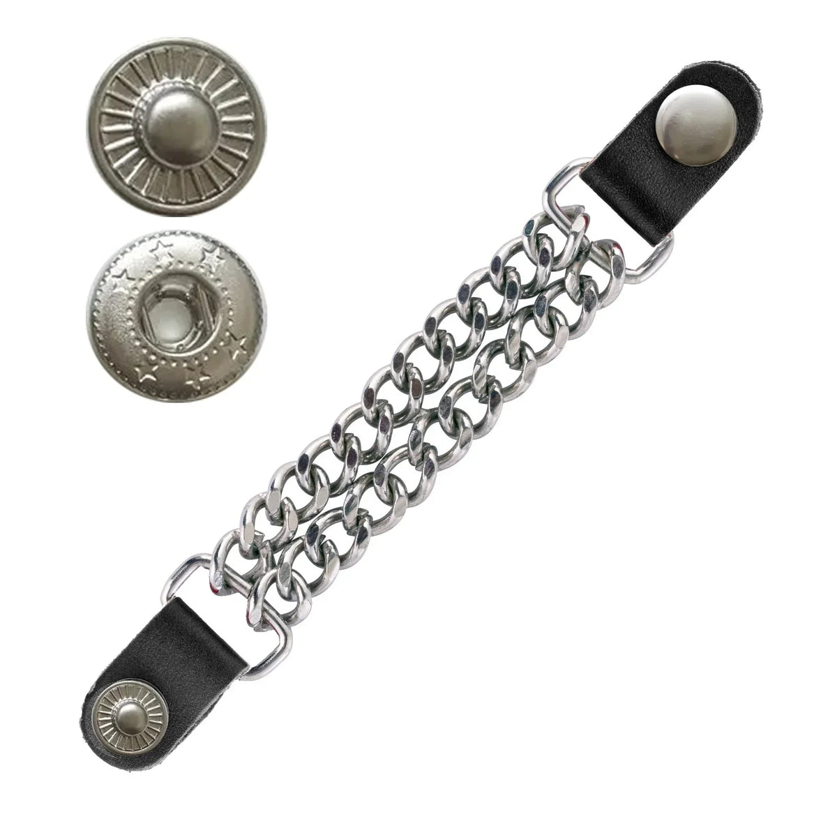 Vest Extender Chains for Motorcycle Leather Vests 7 Inch Extension
