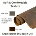Genuine Leather Desk Mat with Waterproof Non-Slip Surface for Office