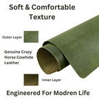 Genuine Leather Desk Mat with Waterproof Non-Slip Surface for Office