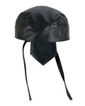 Leather Headwrap Plain Durag for Motorcycle Riding and Everyday Wear